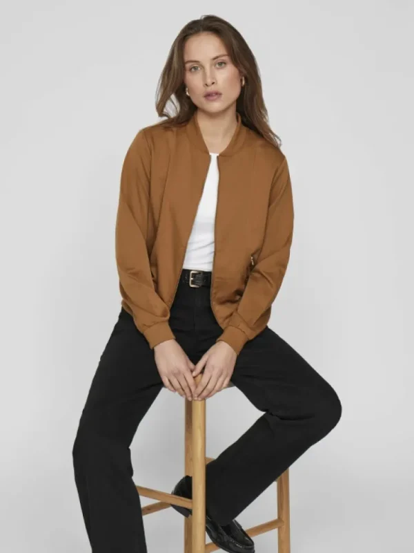 VILA Jackets & Coats^ZIPPER BOMBER JACKET