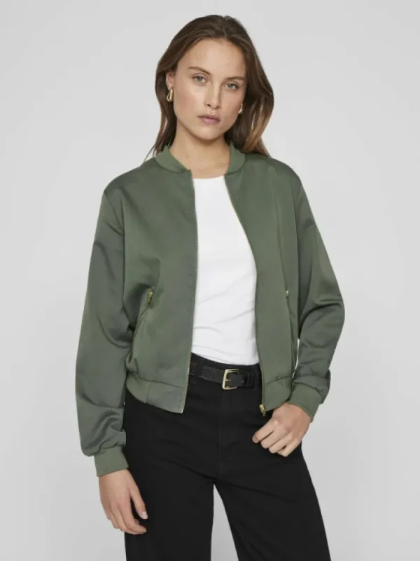 VILA Jackets & Coats^ZIPPER BOMBER JACKET