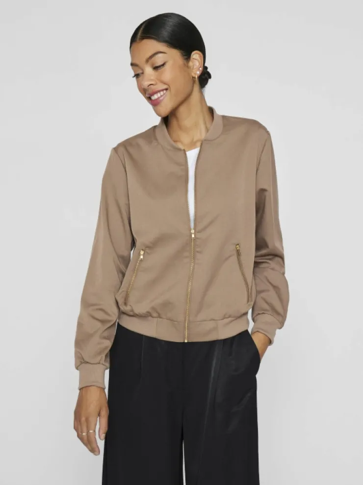 VILA Jackets & Coats^ZIPPER BOMBER JACKET