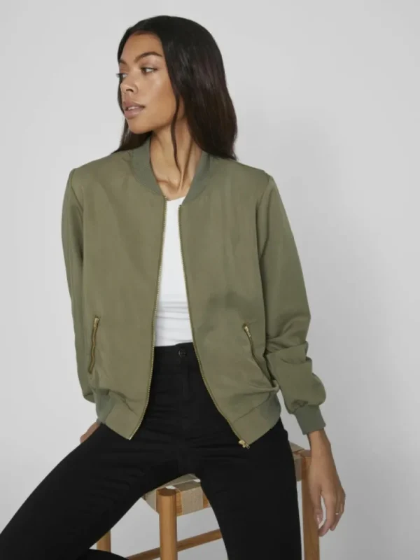 VILA Jackets & Coats^ZIPPER BOMBER JACKET