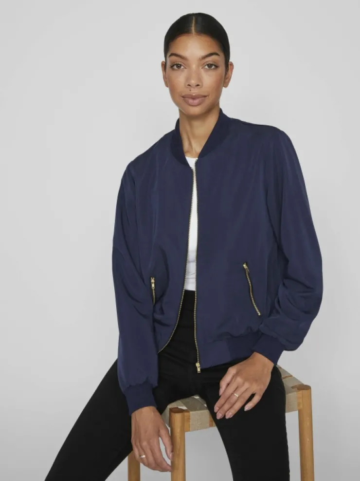 VILA Jackets & Coats^ZIPPER BOMBER JACKET
