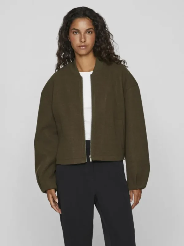 VILA Jackets & Coats^ZIPPER BOMBER JACKET