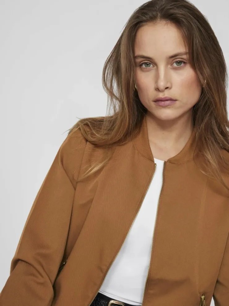 VILA Jackets & Coats^ZIPPER BOMBER JACKET
