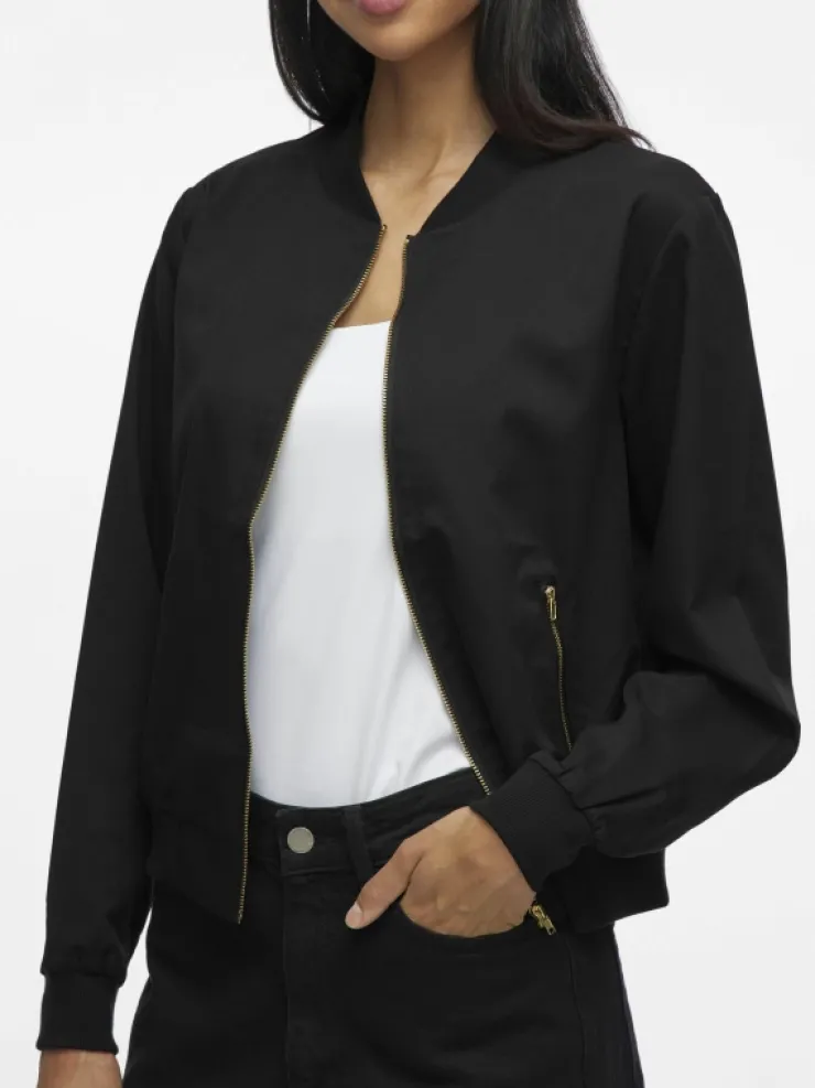 VILA Jackets & Coats^ZIPPER BOMBER JACKET