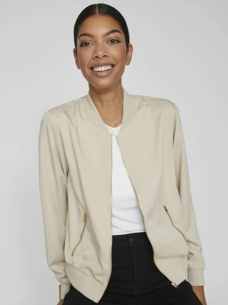 VILA Jackets & Coats^ZIPPER BOMBER JACKET