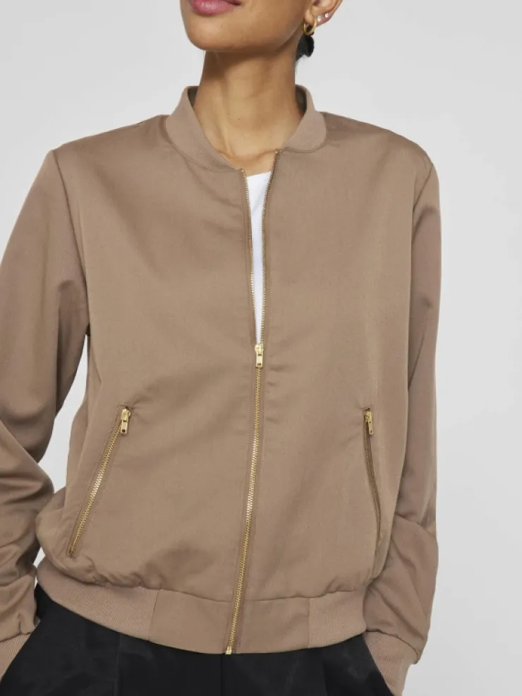 VILA Jackets & Coats^ZIPPER BOMBER JACKET