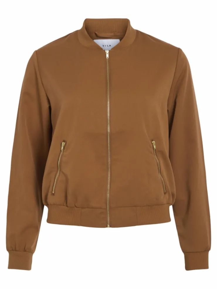 VILA Jackets & Coats^ZIPPER BOMBER JACKET