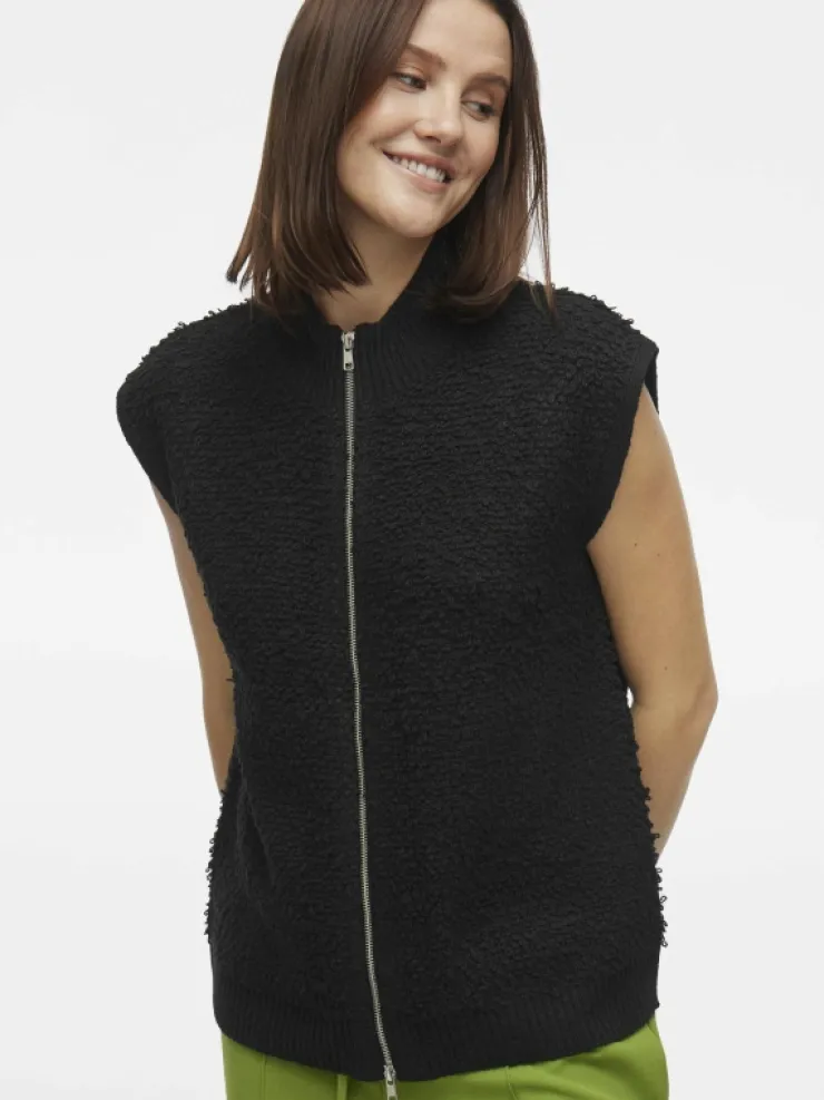 VILA Knitwear^ZIPPER WAISTCOAT